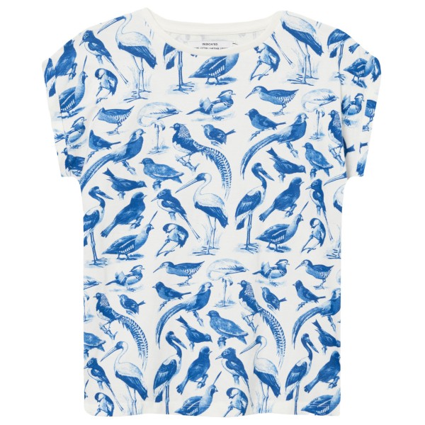 DEDICATED - Women's T-Shirt Visby Blue Birds - T-Shirt Gr XL weiß/blau von Dedicated