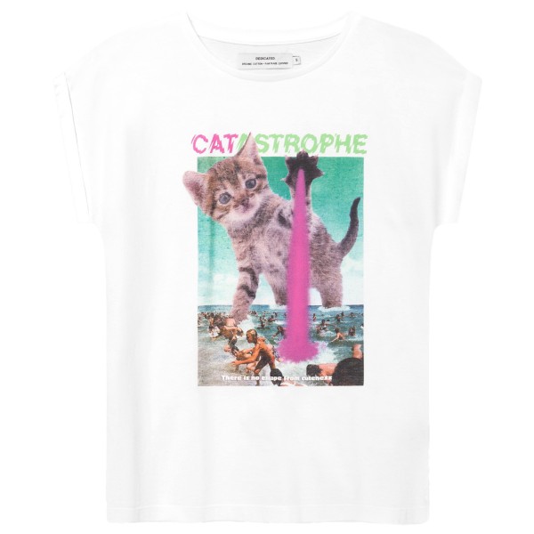 DEDICATED - Women's T-Shirt Visby Catastrophe - T-Shirt Gr L weiß von Dedicated