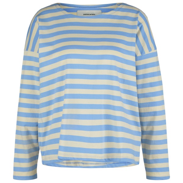 DEDICATED - Women's Top Humledal Stripes - Longsleeve Gr M blau von Dedicated