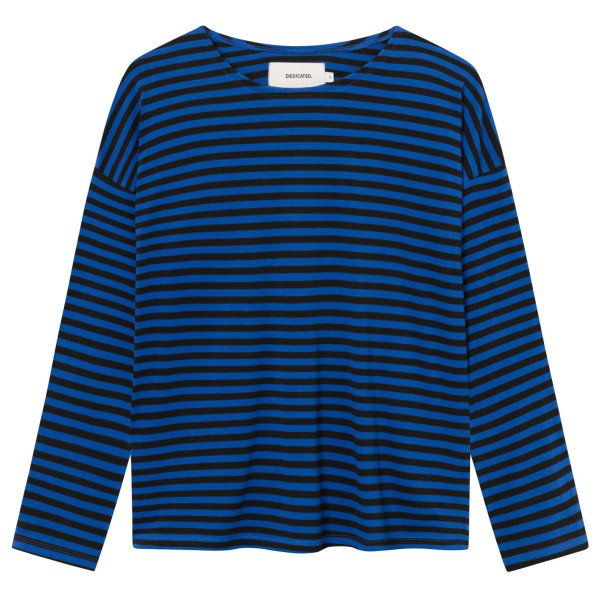 DEDICATED - Women's Top Humledal Stripes - Longsleeve Gr M blau von Dedicated