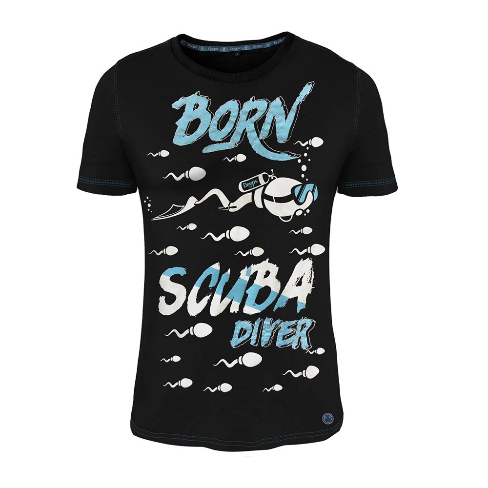Deeps Gear Born Scuba Diver Short Sleeve T-shirt Blau,Schwarz M Mann von Deeps Gear
