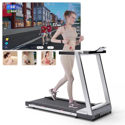 DeerRun Raceable Laufband Geeignet für High-Tech-Geräte, Laufband für Zuhause mit 158 KG Tragfähigkeit und APP-Steuerung, 2573W Laufband Klappbar mit Trainingskursen und Multi-Runner-Rennen DeerRun Raceable Laufband Geeignet für High-Tech-Geräte, Laufband für Zuhause mit 158 KG Tragfähigkeit und APP-Steuerung, 2573W Laufband Klappbar mit Trainingskursen und Multi-Runner-Rennen von DeerRun