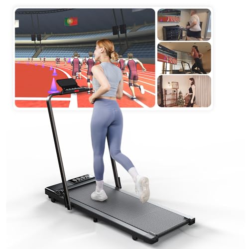 DeerRun Raceable Laufband für Zuhause, Laufband Schreibtisch Geeignet für High-Tech-Geräte, MAX 136KG Laufband mit APP-Steuerung, Walking Pad Klappbar mit Trainingskursen und Multi-Runner-Rennen DeerRun Raceable Laufband für Zuhause, Laufband Schreibtisch Geeignet für High-Tech-Geräte, MAX 136KG Laufband mit APP-Steuerung, Walking Pad Klappbar mit Trainingskursen und Multi-Runner-Rennen von DeerRun