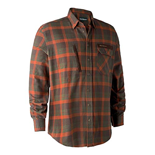 Ethan Shirt Orange Check von Deerhunter