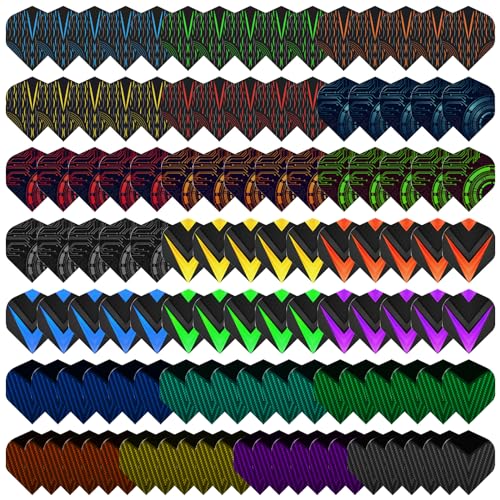 Deetenks 110PCS Dart Flights 22 Sets Durable Standard PET Dart Flights Replacement Feather Tail Wing for Soft Tip Steel Tip Darts Deetenks 110PCS Dart Flights 22 Sets Durable Standard PET Dart Flights Replacement Feather Tail Wing for Soft Tip Steel Tip Darts von Deetenks