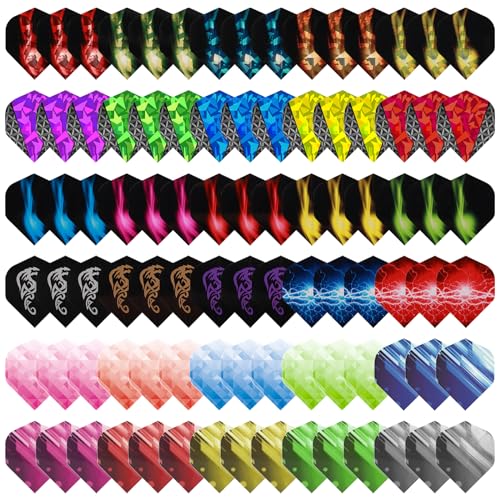 Deetenks 90PCS Dart Flights 30 Sets Durable Standard PET and Reflect Dart Flights Replacement Feather Tail Wing for Soft Tip Steel Tip Darts Deetenks 90PCS Dart Flights 30 Sets Durable Standard PET and Reflect Dart Flights Replacement Feather Tail Wing for Soft Tip Steel Tip Darts von Deetenks
