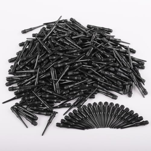 Deetenks Soft Dart Tips 500er Packung 2BA Gewinde Kunststoff Soft Tip Ersatz Soft Dart Zubehör für Dartboard Darts-Schwarz Deetenks Soft Dart Tips 500er Packung 2BA Gewinde Kunststoff Soft Tip Ersatz Soft Dart Zubehör für Dartboard Darts-Schwarz von Deetenks
