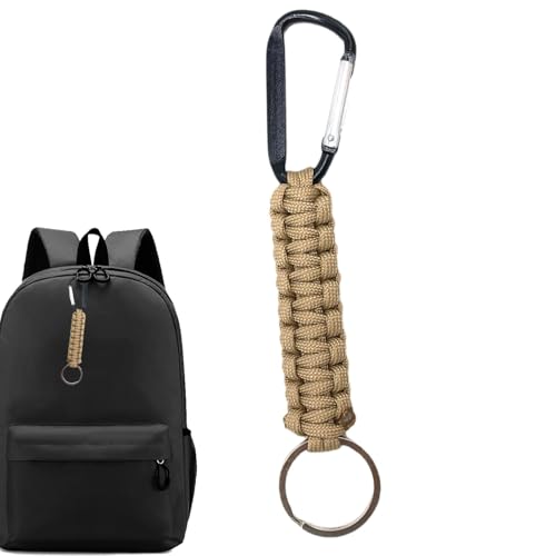 Paracord-Schlüsselanhänger, Seil-Schlüsselanhänger - Geflochtener Paracord-Schlüsselanhänger - Bungee-Karabinerschnüre, Outdoor-Schlüsselanhänger, robust zum Halten von Schlüsseln, Taschenlampen, Schn von Deewar