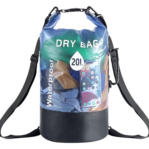 Wasserdichter Trockentasche, 20 l, große Kajak-Trockentasche, inklusive Handyhülle, tragbare Bootstasche, Rucksack, Trockensack, schwimmende Trockentasche für Damen und Herren, 20 l, Refer to von Deewar