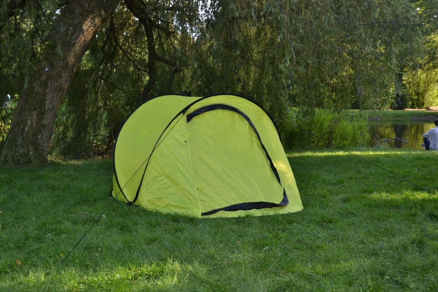 Defactoshop Wurfzelt Wurf Zelt Sekundenzelt 2-3 Person Outdoor Campingzelt Tent Pop Up 245x145x110cm Diverse Farben inkl. Herringe & Seile, Personen: 20 von Defactoshop