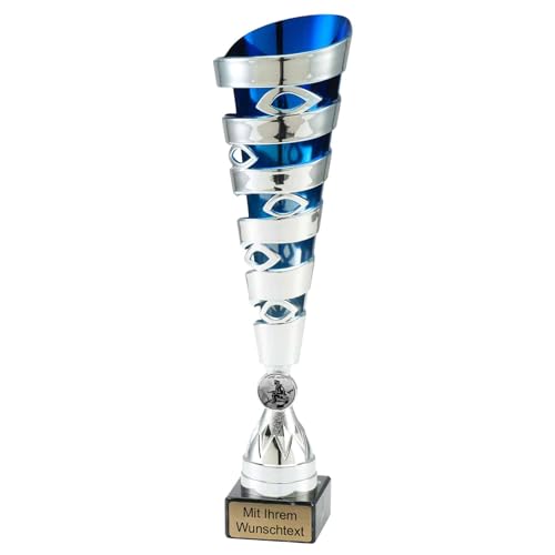 Angel-Pokale 3er Serie ET.416 Silber-blau 39,5 cm Angel-Pokale 3er Serie ET.416 Silber-blau 39,5 cm von Deitert