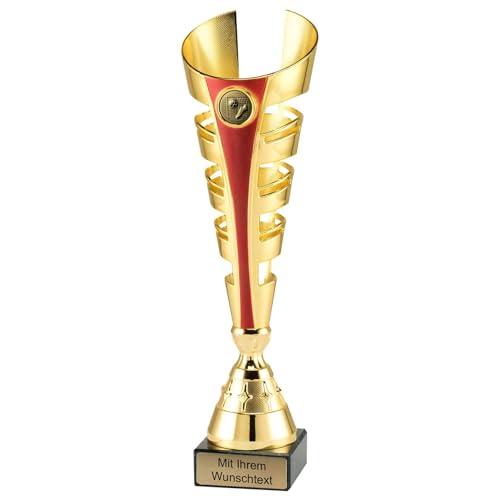 Fußball-Pokale 3er Serie ET.445 Gold-rot 36 cm Fußball-Pokale 3er Serie ET.445 Gold-rot 36 cm von Deitert