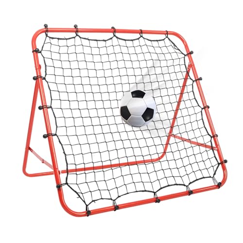 Rebounder für Fußball, Rot Fußballnetze - Hochelastisches Netzgewebe, Volleyball Rebounder für Rasen, Spielplätze, Sportplätze, Hinterhöfe, Strände, 100 x 100CM von Dekltus