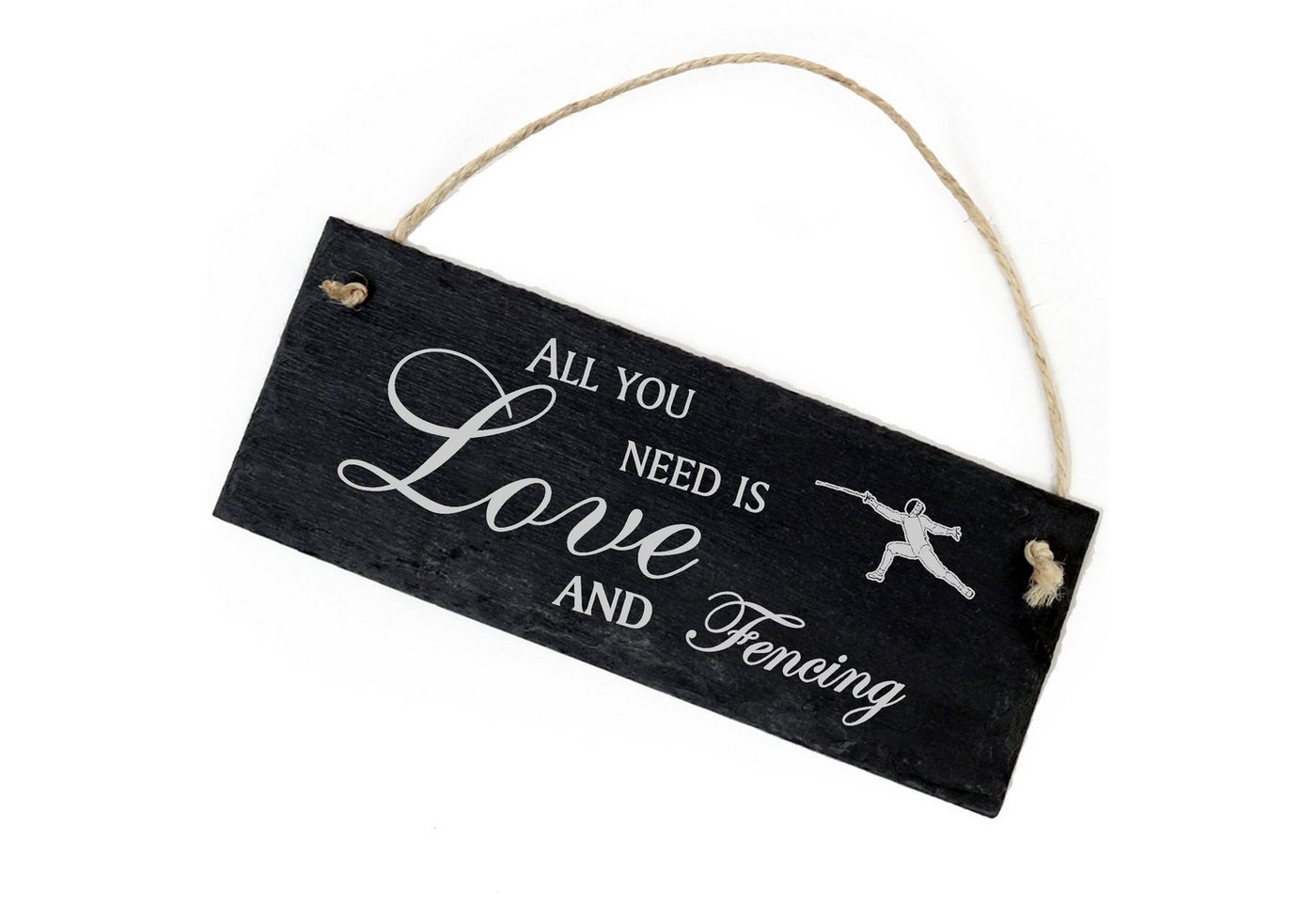 Dekolando Hängedekoration Fechten 22x8cm All you need is Love and Fencing Dekolando Hängedekoration Fechten 22x8cm All you need is Love and Fencing von Dekolando