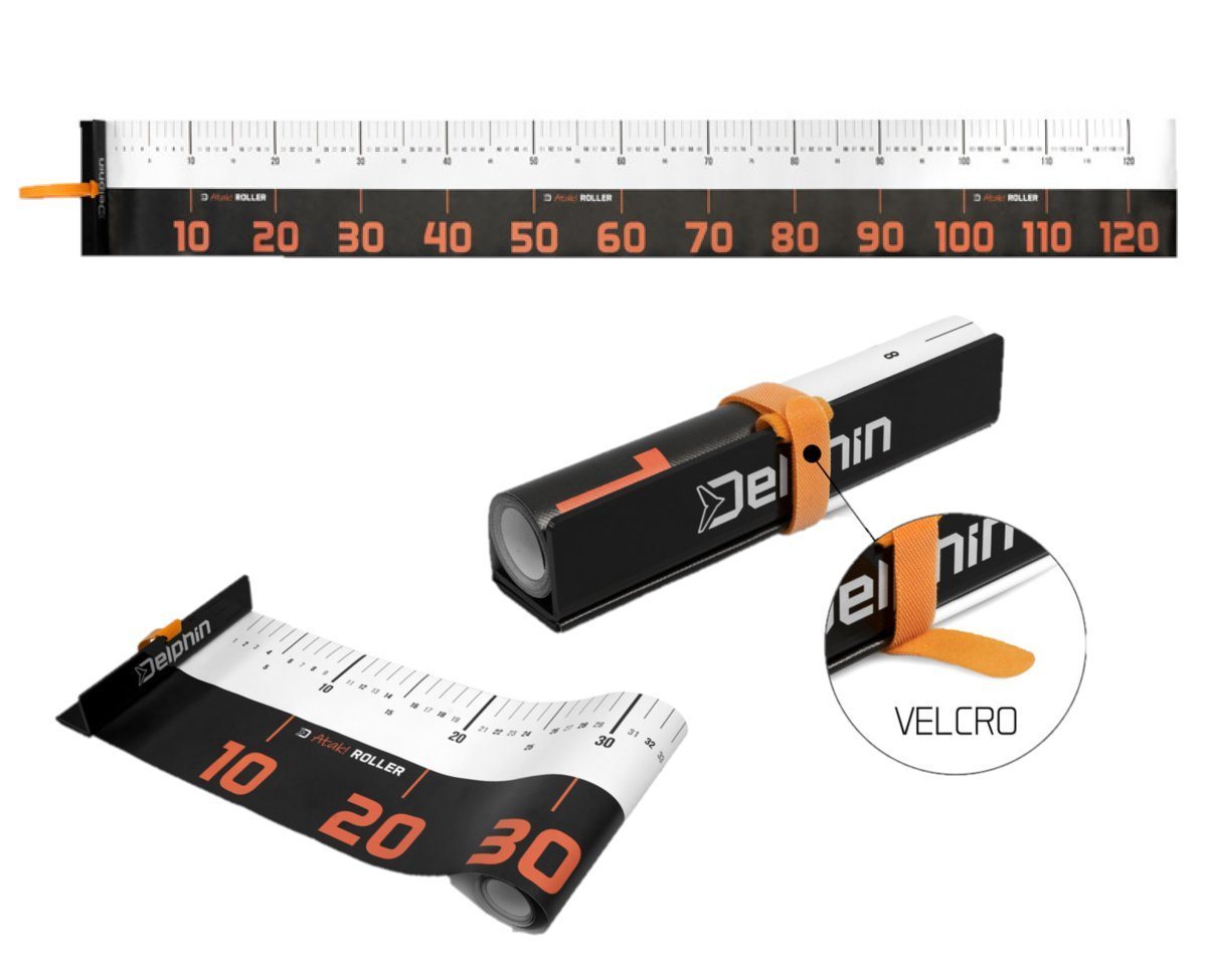 Delphin.sk Angelkescher Delphin ATAK! Roller 120x16cm Fisch Massband MEASURE MAT Abhakmatte, Einsatz beim Angeln vom Ufer aus, aber auch vom Boot oder Kajak von Delphin.sk