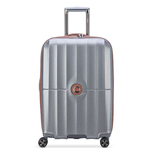 DELSEY PARIS St. Tropez Hardside Erweiterbares Gepäck mit Spinner-Rädern, Grau (Graphite//Nature's Delight), Checked-Medium 24 Inch, St. Tropez Hartschalengepäck, erweiterbar, mit Rollen von DELSEY PARIS