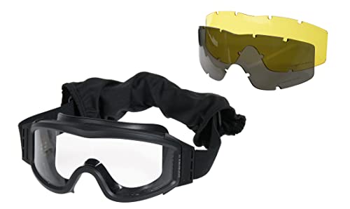 Delta Tactics Schutzbrille, Anti-Vaho Schwarz, 3 Sicherheitsgläser für Jagd, Erwachsene, Unisex, mehrfarbig (mehrfarbig), Einheitsgröße von Delta Tactics