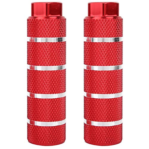 Demeras Bike Pegs Bike Foot Pegs rutschfeste hintere Fußpedale Aluminiumlegierung Großes Loch Mountainbike Rocket Launcher Hinteres Fußpedal(rot) von Demeras