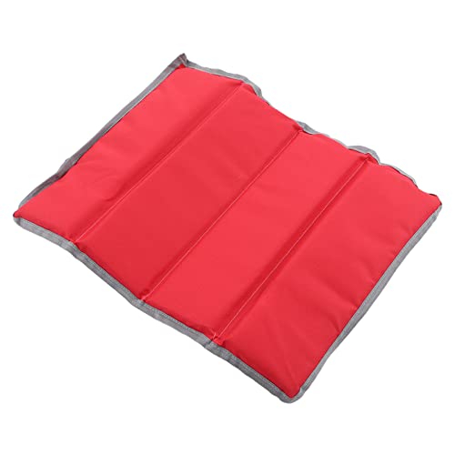 Demeras Zusammenklappbares Sitzkissen, weiches, leichtes elastisches Band zur Befestigung, faltbares Boden-Sitzkissen für Camping, Strand, Picknick(rot) von Demeras