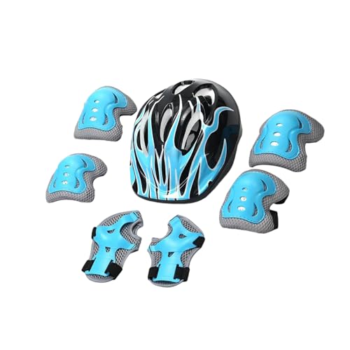Demsyeq 7-teiliges Kinder-Skateboard-Pads und Helm, Kinderhelme und Pads-Set, Kleinkind, Fahrradhelm, verstellbare Knieschoner und Ellbogenschützer, für 3–11 Jahre, zum Radfahren, Rollschuhlaufen Demsyeq 7-teiliges Kinder-Skateboard-Pads und Helm, Kinderhelme und Pads-Set, Kleinkind, Fahrradhelm, verstellbare Knieschoner und Ellbogenschützer, für 3–11 Jahre, zum Radfahren, Rollschuhlaufen von Demsyeq