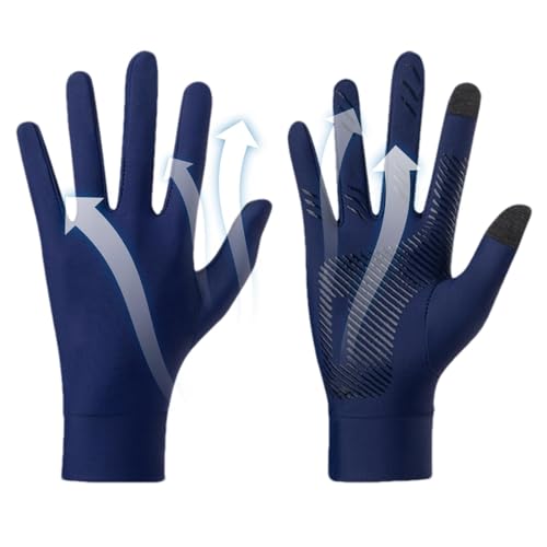 Demsyeq Sonnenschutzhandschuhe zum Fahren, UV-Angelhandschuhe | Outdoor-Vollfingerhandschuhe für Damen und Mädchen - Dünne Handschuhe aus Eisseide für Outdoor-Aktivitäten, tägliches Fahren von Demsyeq