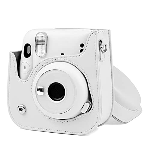 Denash PU-Ledertasche, Tragbare Sofortbildkameratasche, Kameratasche mit Schultergurt für Fujifilm Instax 11 Kamera (WHITE) von Denash