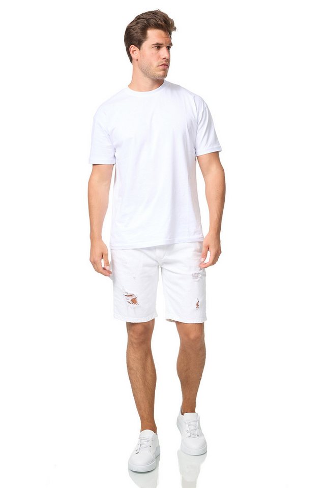 Denim House Jeansshorts Herren Capri in weiß im Destroyed Look Weiß W31 Denim House Jeansshorts Herren Capri in weiß im Destroyed Look Weiß W31 von Denim House