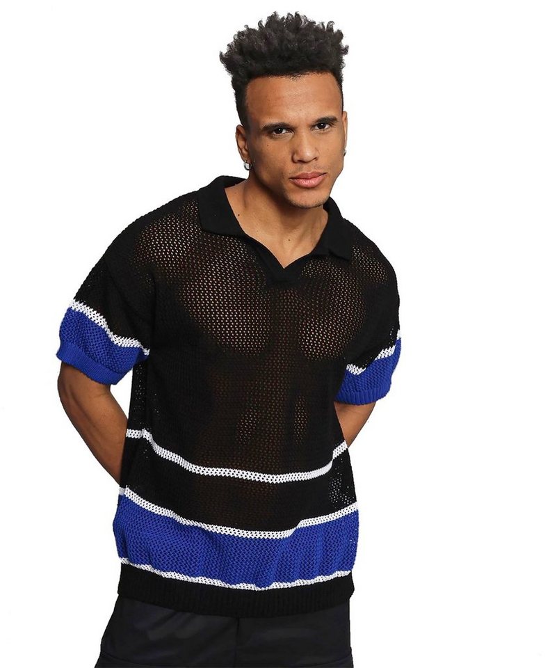 Denim House T-Shirt Sommer Herren Polo Netzshirt in OVERSIZE Schwarz S Denim House T-Shirt Sommer Herren Polo Netzshirt in OVERSIZE Schwarz S von Denim House