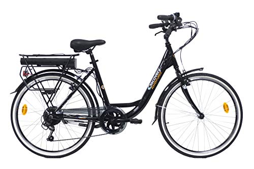 Denver Discovery E4000 E-Bike, City Bike mit 26 Zoll Rädern, Shimano 6-Gang-Schaltung für Damen, Schwarz Denver Discovery E4000 E-Bike, City Bike mit 26 Zoll Rädern, Shimano 6-Gang-Schaltung für Damen, Schwarz von Denver