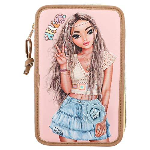 Depesche 12378 TOPModel Hippie Heart - Gefüllte 3-Fach Federtasche mit Model-Motiv und Print in Häkel-Optik, Federmäppchen mit Buntstiften, Schere, Lineal uvm. Depesche 12378 TOPModel Hippie Heart - Gefüllte 3-Fach Federtasche mit Model-Motiv und Print in Häkel-Optik, Federmäppchen mit Buntstiften, Schere, Lineal uvm. von Depesche