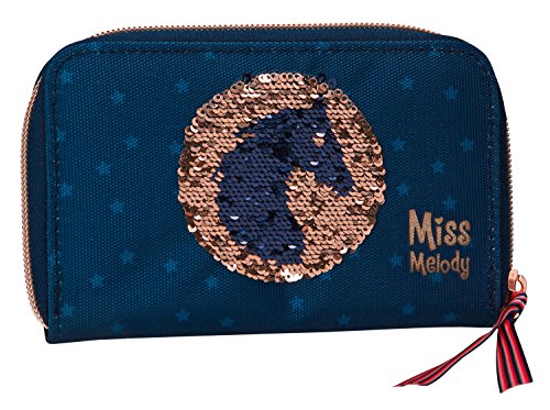 Depesche 6045 - Portemonnaie, Miss Melody, Pailletten blau von Depesche