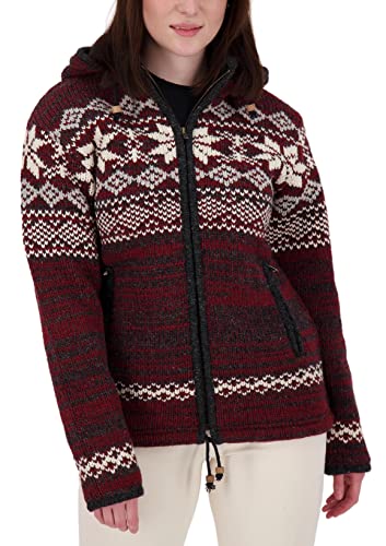 Deproc Active Damen Patchwork Fleecejacke Strickfleecejacke mit Kapuze Übergangsjacke Windbreaker Handmade Nepal Deproc Active Damen Patchwork Fleecejacke Strickfleecejacke mit Kapuze Übergangsjacke Windbreaker Handmade Nepal von DEPROC-Active