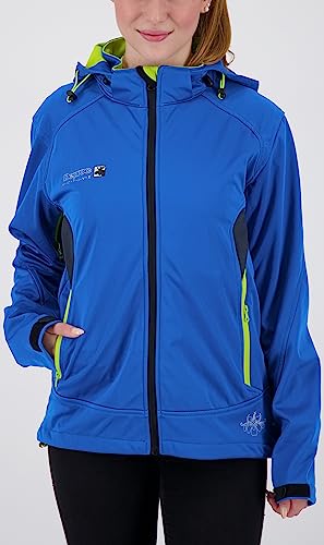 Deproc Active Damen Softshelljacke mit abnehmbarer Kapuze Übergangsjacke Windbreaker DOWNTON PEAK von DEPROC-Active