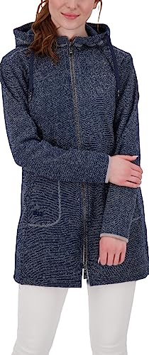 Deproc Active Damen Strickfleecejacke Fleecejacke Übergangsjacke Windbreaker mit Kapuze KENNEWICK II von DEPROC-Active