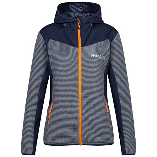 Deproc Active Damen Elm Women's Knitted Jacket With Light Hood Breathable Transition Jacket Windbreaker Strickfleecejacke, Navy, 40 EU Deproc Active Damen Elm Women's Knitted Jacket With Light Hood Breathable Transition Jacket Windbreaker Strickfleecejacke, Navy, 40 EU von DEPROC-Active