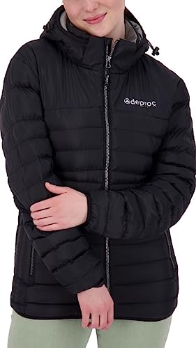 Deproc Active Leichte Damen Steppjacke in Daunenoptik mit abnehmbarer Kapuze Winterjacke Übergangsjacke GILMOUR auch in Großen Größen von DEPROC-Active