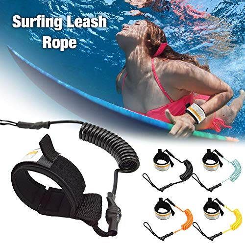 Surfboard Leash - 6 mm & 1.6m surfboard sup leash leine, sicherheitsfuß seil für paddling board, Aufgerollte TPU Paddle Leash mit Fußschlaufe Klettverschluss für Stand up Paddle Board Surfboard Surfboard Leash - 6 mm & 1.6m surfboard sup leash leine, sicherheitsfuß seil für paddling board, Aufgerollte TPU Paddle Leash mit Fußschlaufe Klettverschluss für Stand up Paddle Board Surfboard von Dequate