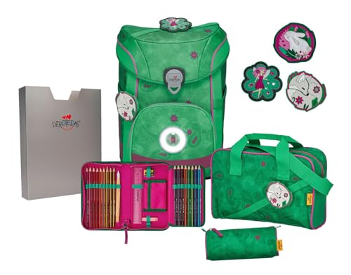 DerDieDas ErgoFlex Easy LED Schulranzenset 5-teilig Paisley Green DerDieDas ErgoFlex Easy LED Schulranzenset 5-teilig Paisley Green von DerDieDas