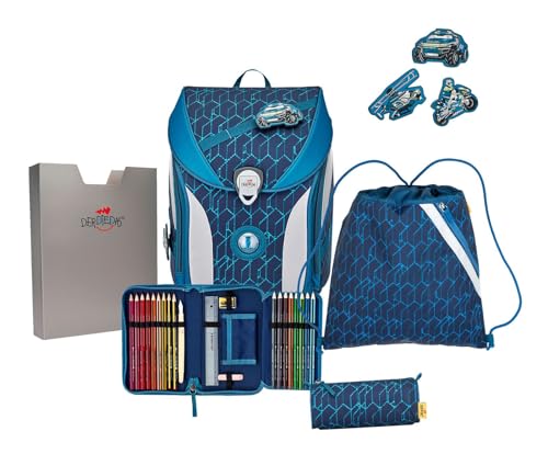 DerDieDas ErgoFlex MAX Schulranzenset 5-teilig Blue Speed DerDieDas ErgoFlex MAX Schulranzenset 5-teilig Blue Speed von DerDieDas
