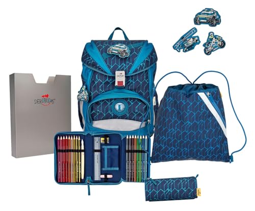 DER DIE DAS leichter Schulrucksack, ErgoFlex Blue Speed Set 5-teilig, ca. 22 l Volumen, ca. 800 g Gewicht DER DIE DAS leichter Schulrucksack, ErgoFlex Blue Speed Set 5-teilig, ca. 22 l Volumen, ca. 800 g Gewicht von DerDieDas