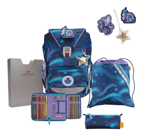 DerDieDas ErgoFlex Superlight Luna Set 5-teilig, extra leichter Schulrucksack für die Grundschule, sicher & ergonomisch, für Mädchen oder Jungen, ca. 22 l Volumen DerDieDas ErgoFlex Superlight Luna Set 5-teilig, extra leichter Schulrucksack für die Grundschule, sicher & ergonomisch, für Mädchen oder Jungen, ca. 22 l Volumen von DerDieDas