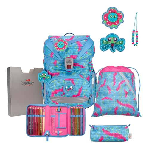 DerDieDas ErgoFlex Superlight Schulranzenset 5-teilig Happy Pixel DerDieDas ErgoFlex Superlight Schulranzenset 5-teilig Happy Pixel von DerDieDas