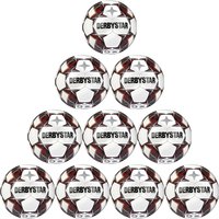 10er Ballpaket DERBYSTAR Atmos APS Spielball weiß/schwarz/rot 5 von Derbystar