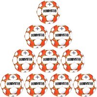 10er Ballpaket DERBYSTAR Atmos S-Light AG 290g Leicht-Fußball für Kunstrasenplätze weiß/orange/rot 4 von Derbystar