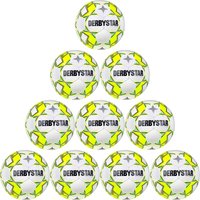 10er Ballpaket DERBYSTAR Brillant APS Futsal weiß/gelb/grau 4 von Derbystar
