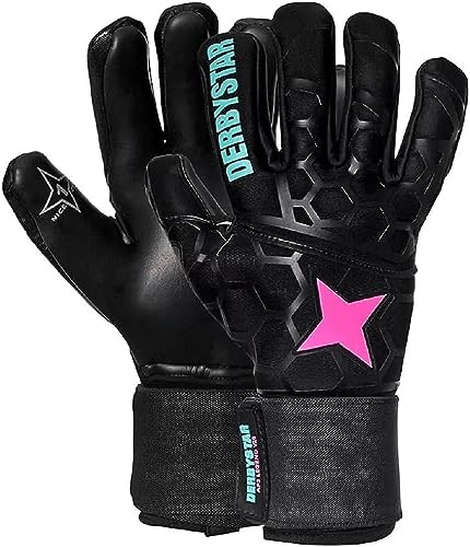 Derbystar APS Legend V20 Handschuhe Schwarz Pink Grün 10 von Derbystar