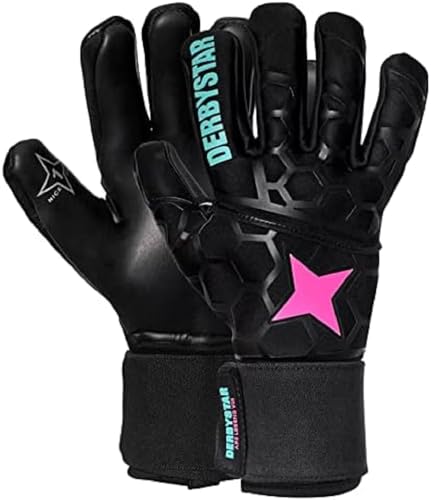 Derbystar APS Legend V20 Handschuhe Schwarz Pink Grün 10.5 von Derbystar