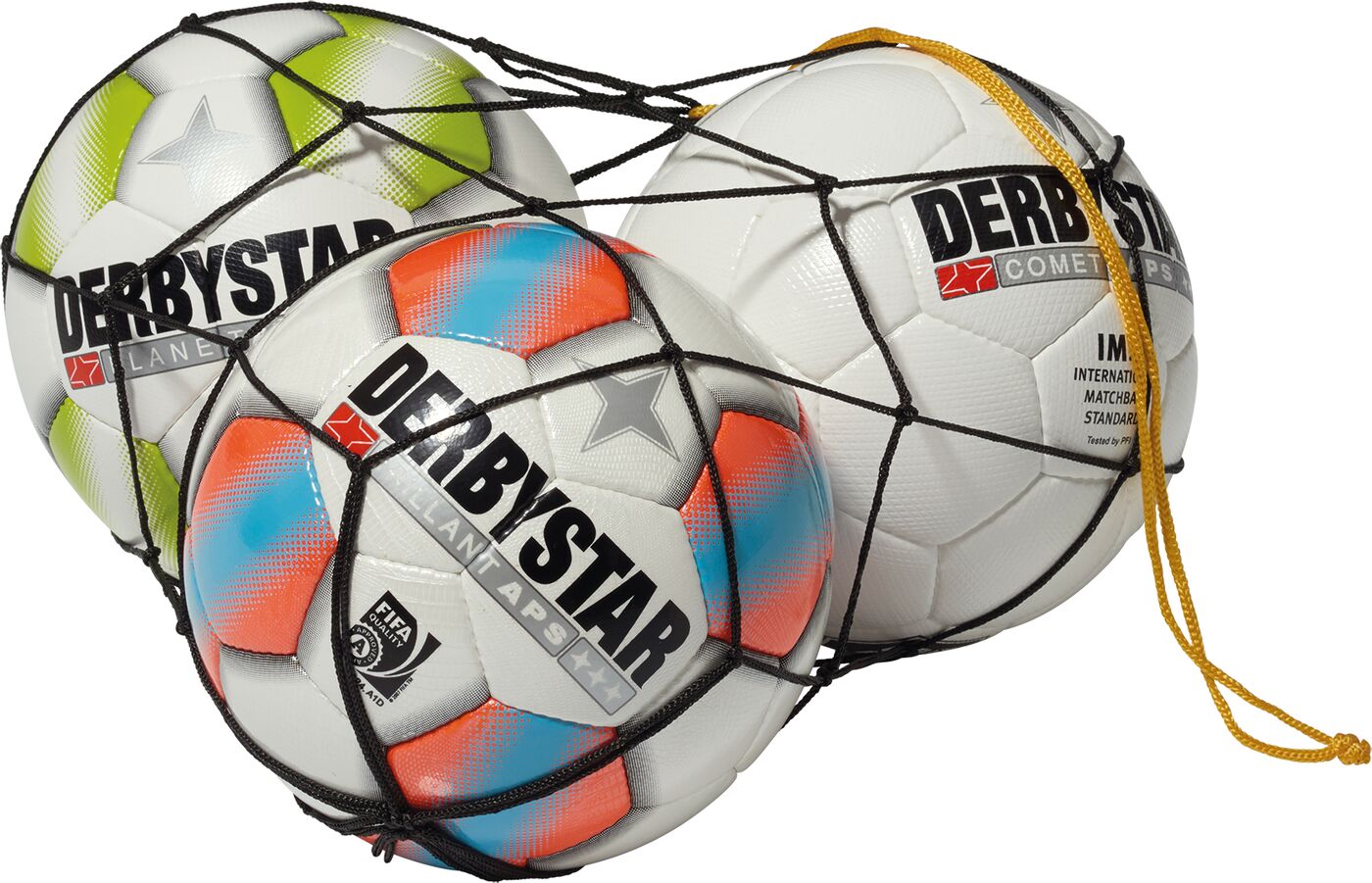 Derbystar Ballnetz Polyester, schwarz, für 3 Bälle Derbystar Ballnetz Polyester, schwarz, für 3 Bälle von Derbystar