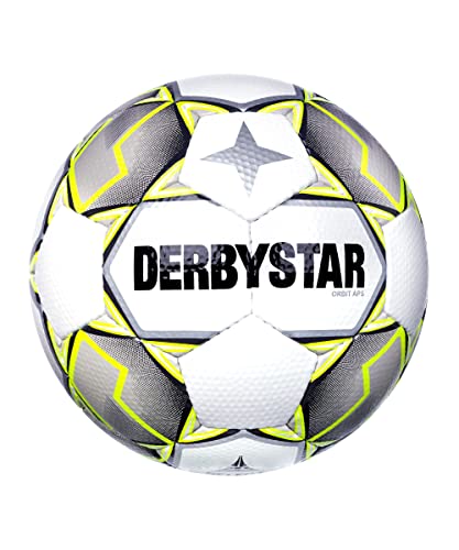 Derbystar Brillant Orbit APS v21 Fußball, Weiss/GRAU/GELB, 5 von Derbystar