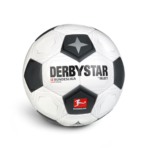 Derbystar Bundesliga Player Special Sondermodell 60 Jahre Bundesliga - Bundesliga Ball 23/24 - Unisex Fußball Größe 5 im Classic-Design von Derbystar